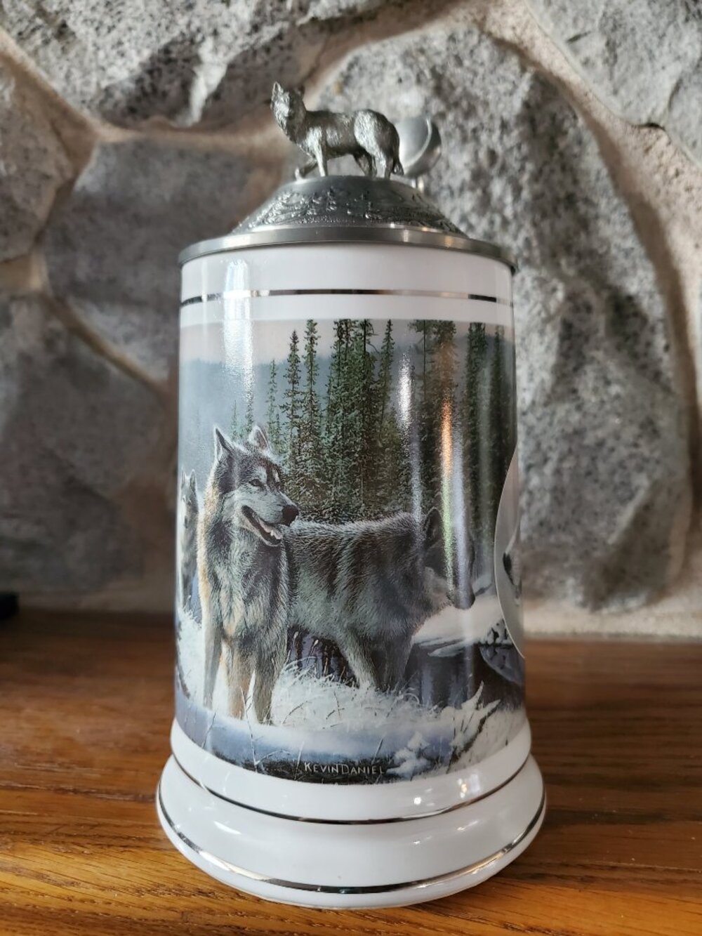 Winter Vigil Stein Tankard Timber Wolf Lord of the Wilderness